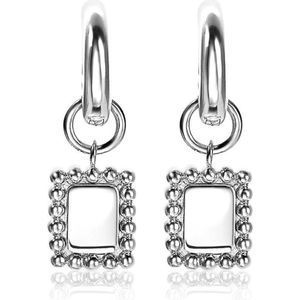 Zinzi Jewels 925 Sterling Zilveren Oorbedels  - Zilver