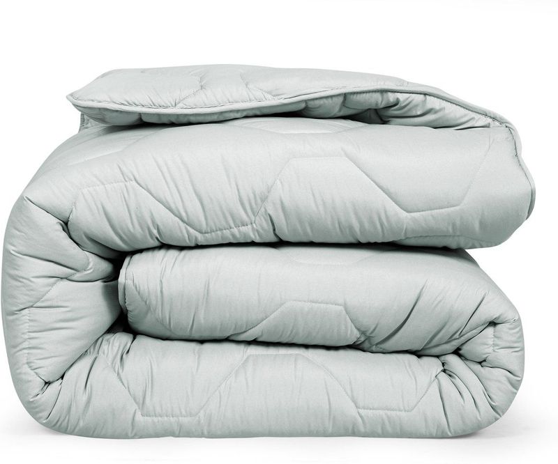 DoubleDry - 2 in 1 Dekbed - Licht Grijs - Eenpersoons - Wasbaar Dekbed Zonder Overtrek - 140x200