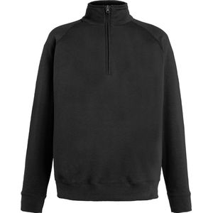 Fruit Of The Loom Heren lichtgewicht sweatshirt met ritssluiting (Zwart)