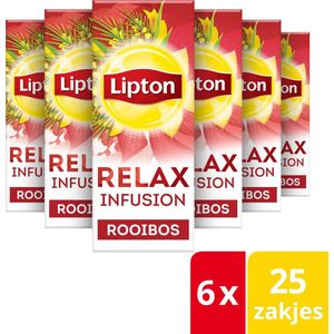 Lipton Feel Good Selection Rooibos Thee - 6 x 25 zakjes - Voordeelverpakking