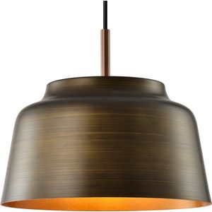 Moderne hanglamp zwart met goudkleurige binnenzijde ��“ New York
