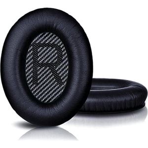 LOUZIR Oorkussens voor Bose Zwart QuietComfort 35 QC35 en QC35II