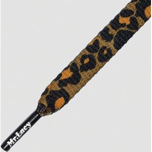 Mr. Lacy Printies Leopard Brown/Black 130cm lang 10mm breed