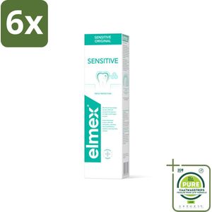 Elmex Tandpasta Sensitive Original 75 ml - Voordeelverpakking - 6 stuks - Tandpasta gevoelige tanden - Tandgevoeligheid