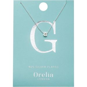 Orelia letter ketting G zilverkleurig