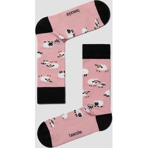 Grappige Sokken Roze met Schaapjes in Bio katoen maat 36-40 - Roze sokken - Schaapjes - Zacht - Trendy geschenk - Trendy Cadeau - Verjaardag - Geschenk - Kerst