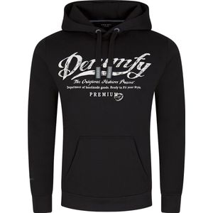DENIMFY Heren trui DFArno regular fit Zwart L Volwassenen Hoodie Capuchon Sweatshirt