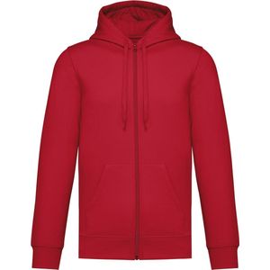 Kariban Gerecycleerde sweater met rits en capuchon uniseks K4042 - Red - 4XL