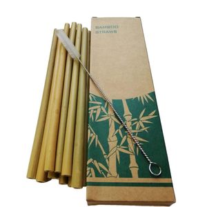 Bamboe rietjes - 10 stuks - Inclusief schoonmaakborstel