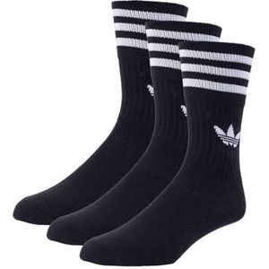 adidas Solid Crew  Sportsokken - Maat 31-34 - Unisex - zwart/wit