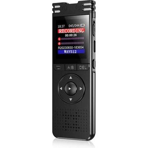 3072 KBPS 6D dual-microphone voice activated lithium battery digital voice recorder for lecture interview with 128GB Storage