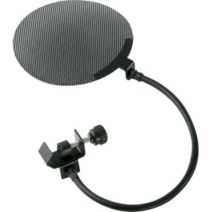 Fame Audio PF 130 plopkap metaal 130mm met zwanenhals en klem - Microfoon popfilters