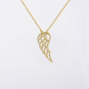 MeYuKu- Sieraden- 14 karaat gouden ketting- Engel vleugel