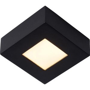 Lucide BRICELED - Plafonnière Badkamer - LED Dimb. - 1x8W 3000K - IP44 - Zwart