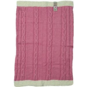 Lodger Baby Dreamer Acryl - Wiegdeken 75x100 cm - Sweetpink Cable