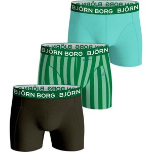 Björn Borg Cotton Stretch boxers - heren boxers normale lengte (3-pack) - multicolor - Maat: S