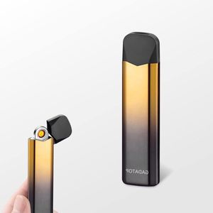 Ultradunne Touch Switch Winddichte Aansteker - Oplaadbare USB aansteker met LED batterij indicator - Goud