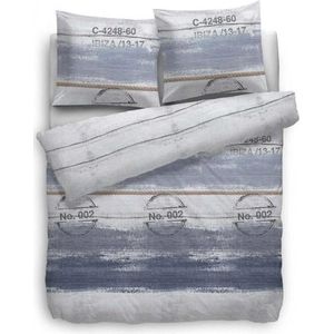 Heckett Lane Marine Dekbedovertrek - Eenpersoons - 155x200 + 50x80 cm - Blauw