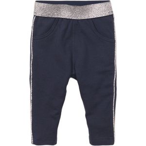 Dirkje - Joggingbroek meisjes - Blauw met zilveren bies - Maat 56