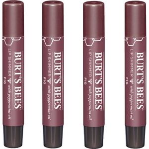 BURT'S BEES - Lip Shimmer Fig - 4 Pak - Voordeelverpakking