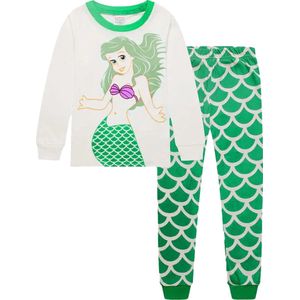 Zeemeermin Meisjes Pyjama - Maat 98-104 - Pyjamaset Mermaid - Maat 4T