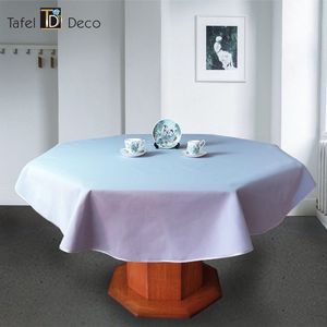 Tafel-Deco Tafelkleed grijs met blauwe tint, ovaal model Jola 140 x 290 cm