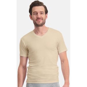 Comfortabel & Zijdezacht Bamboo Basics T-Shirts Velo V-hals (2-pack) - Khaki - S