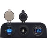 ProRide - 12V USB Autolader - Groen - 1 Poort - 5V/2.4A - Voltmeter en 12V/24V Sigarettenplug