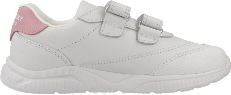 Pablosky Sportschoenen voor meisjes, leer met klittenbandsluiting, Wit, 21 EU