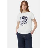 Shirt - Jersey - Ronde Hals - Motiefprint - Kwartmouw - Normale Pasvorm