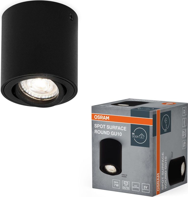 OSRAM - Spot Surface - Plafondspot - Zwart - GU10-voet - IP20-bescherming