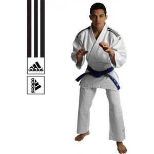 adidas Judopak J350 Club Senior Vechtsportpak - Maat 190  - Unisex - wit/zwart Maat/ Lichaamslengte 190 cm