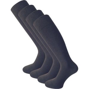 4 paar Kniekousen - SQOTTON - Naadloos - Antraciet - Maat 47-50