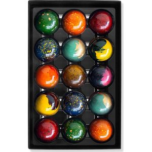Luxe Vegan Bonbons - 15 Chocolade Bonbons - Chocolade Cadeau - Ambachtelijke Bonbons - Onze Favoriete Smaken - Luxe Verpakking