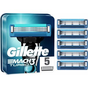 10x Gillette Scheermesjes Mach3 Turbo 5 stuks