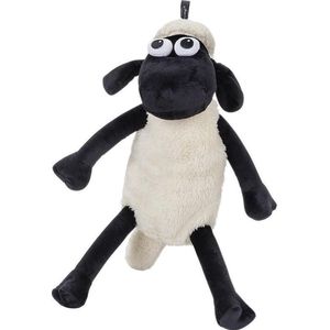 Pluche Shaun het Schaap knuffel 56 cm/kruik 0,8 liter - Shaun the Sheep schapen speelgoed - Warmwaterkruik met pluche hoes/kruikenzak