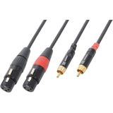 PD Connex Kabel 2x XLR Female - 2x RCA Male 1.5m