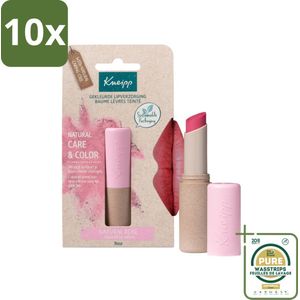 10 x Kneipp - Lippenbalsem - Gekleurd Natural Rose - Vegan - Grootverpakking - Natuurlijke Lippenbalsem - Gekleurde Lippenbalsem - Roze Lippenbalsem - Vegan Lippenbalsem - Lippenverzorging