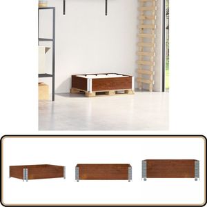 vidaXL Palletopzetrand - 80x60 cm - Massief Grenenhout Pallet Box - Houten Pallet - Palletopzetrand - Opslagoplossing - Houtwerk