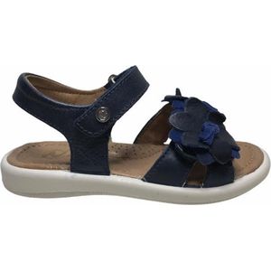 Naturino velcro bloemen lederen sandalen 6041 navy mt 25