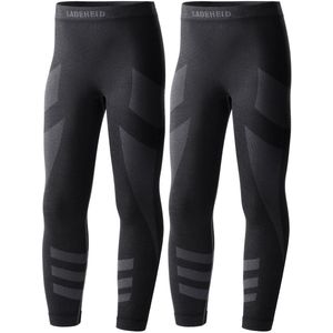 Ladeheid Thermobroek 2 Pack Set - Thermo ondergoed - Kinderen - Jongen - Meisjes – Grafiet/Graphiet – 146-152 - LA-LA40-KIDS-Pants-2B