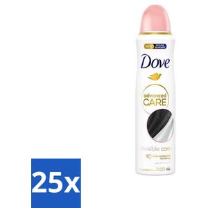 25 x Dove Deodorant Spray - Invisible Care - 200 ml - Anti-zweet - Anti-geur - Zachte Geur - Waterlelie - Rozen