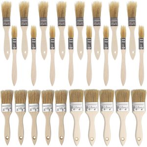 Uitgebreide Set van 26 Platte Kwasten voor Diverse Schilderprojecten