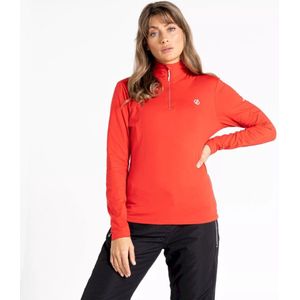 Dare2B Dames Lowline II Stretch Pully Volcanic Red Maat S/36