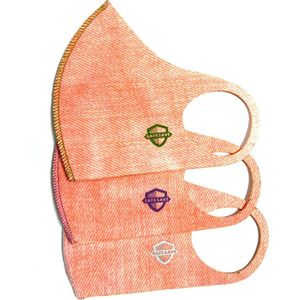 SafeSave kinderen denim jeans modieuze mondkapje- Herbruikbaar en wasbaar design mondkapjes - 100% neopreen stoffen masker- niet medisch mondmasker-Ov/Basis school verplicht unisex kinderen/jongeren 8 tot 13 jaar gezichtsmasker-3 stuks verpakt-Roze