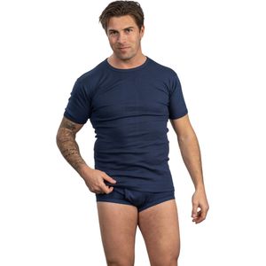 HL Tricot - Heren tino/hemd korte mouw - Maat 3XL - Mannen - MARINE -