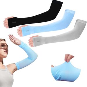 Arm Mouwen Zwart Grijs Blauw - Zonnebescherming met UPF 50+