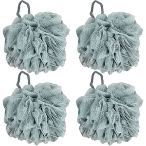 JeiibrZui Luffa Voor Vrouwen - Doucheluffa - Zacht Exfoliërend Schuim - 4 Stuk - Badkamer Gebruik Groen