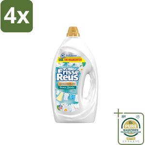 Frisse Reus - Vloeibaar Wasmiddel - Lotus - Witte Was - 100 Wasbeurten - Voordeelverpakking - 4 stuks - Witte was - Vlekken verwijderen