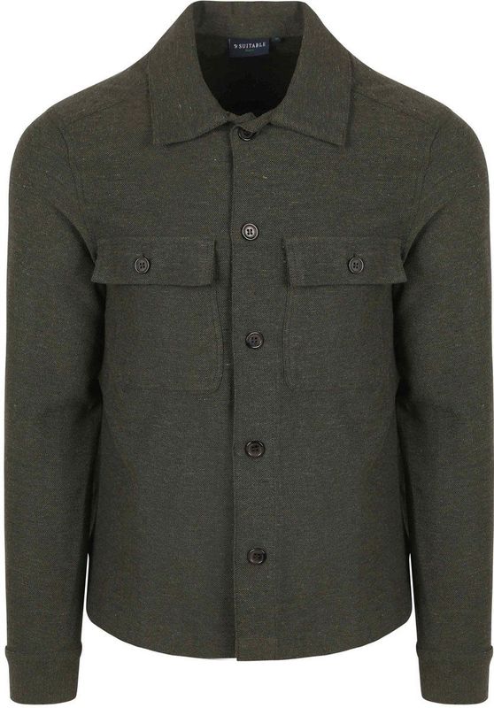 Suitable - Drop Loop Overshirt - Groen - Heren